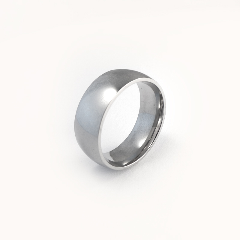 Óskreyttur hringur úr 316 stáli - 8 mm breiður