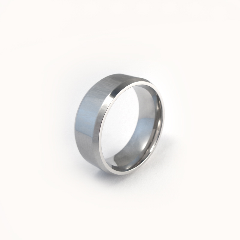 Blank ring i 316 stål - 8 mm bred