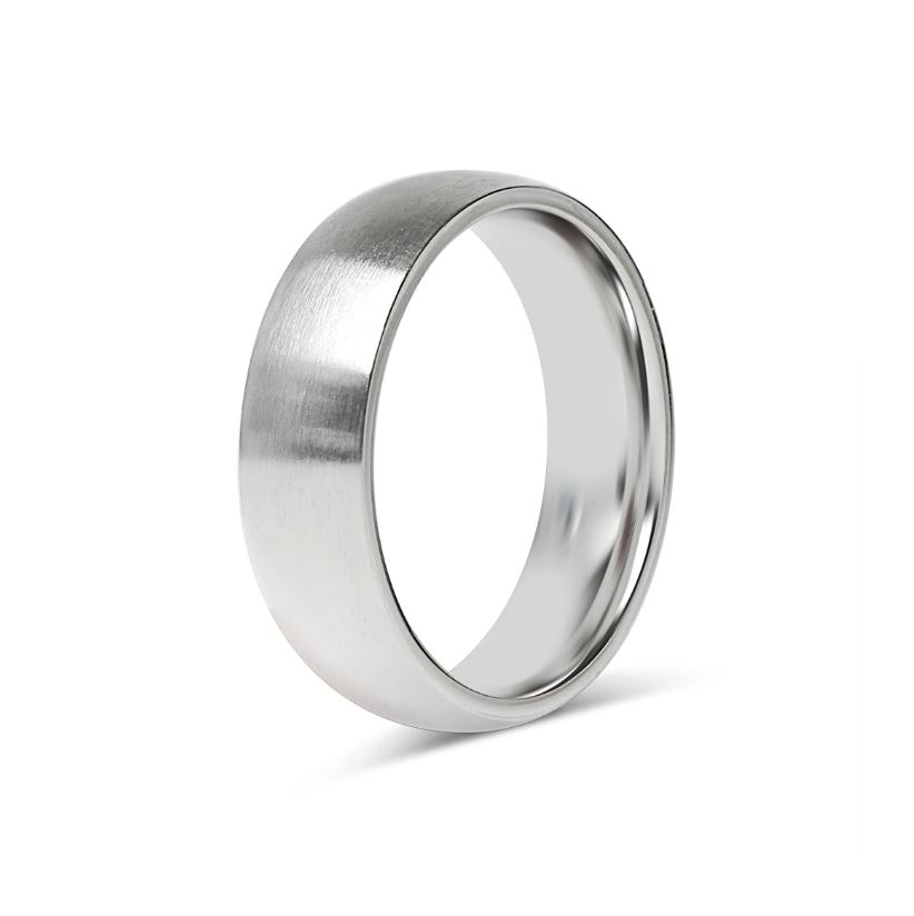 Matt ring i 316 stål - 6 mm bred - 2