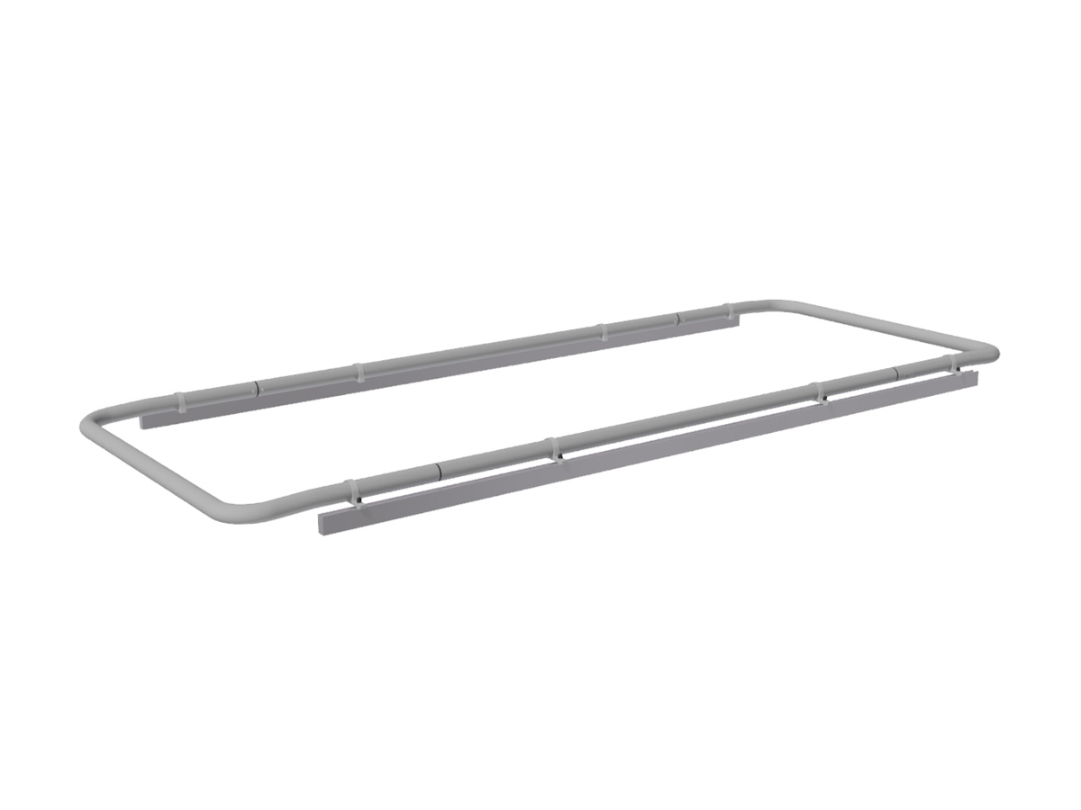 T-RACK MAXI VW Crafter L3H3 17- with roof rails. Full roofbar High front roofbar  - 3