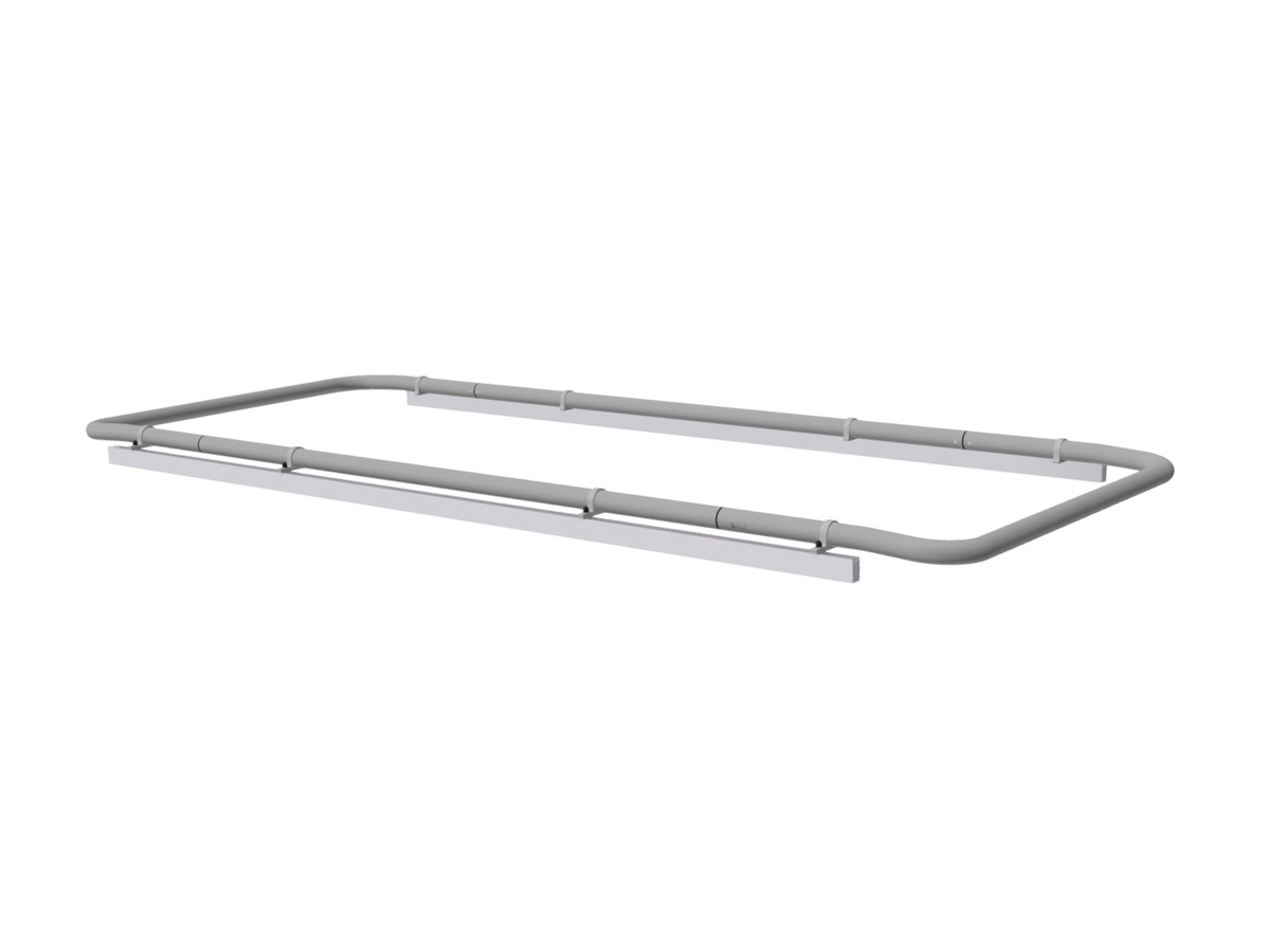 T-RACK MAXI VW Crafter L3H3 17- with roof rails. Full roofbar High front roofbar  - 4