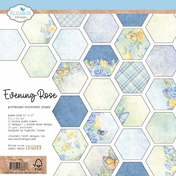 Elizabeth  -  Printed Cardstock - Evening Rose 12x12