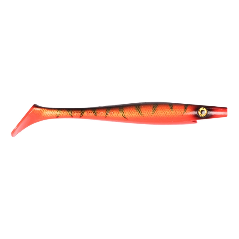 Pig shad junior is the most sold jig for pike fishing. The jig has caught an incredible amount of large pike. 20cm red tiger