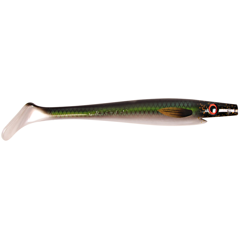 Pig shad junior is the most sold jig for pike fishing. The jig has caught an incredible amount of large pike. 20cm gold miner