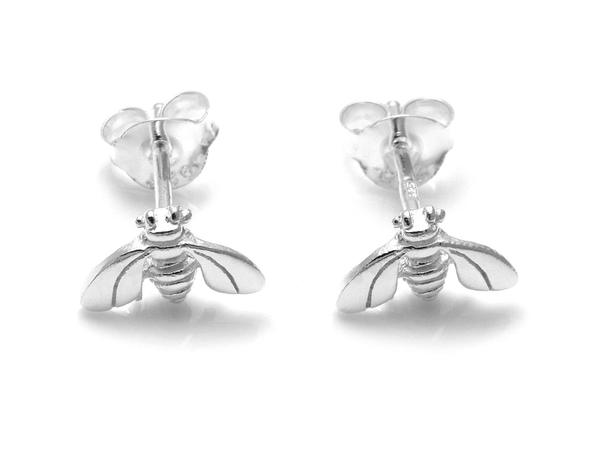 Bi Örhängen i Äkta 925 Silver, Pollinatör Örhänge, Insekt Accessoar, Djur Smycke - 2