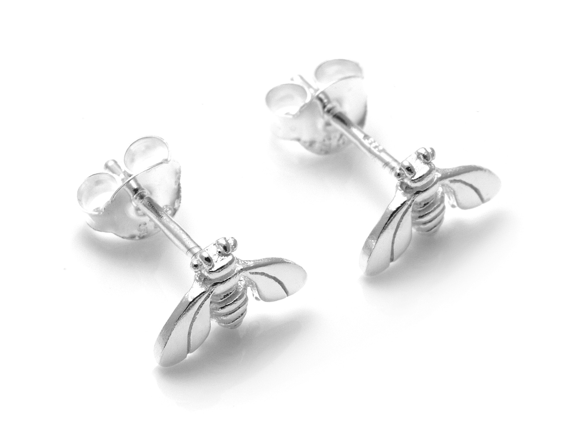 Bi Örhängen i Äkta 925 Silver, Pollinatör Örhänge, Insekt Accessoar, Djur Smycke