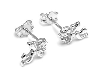 Kerub Örhängen i Äkta 925 Silver, Amor Örhänge, Cupid Accessoar, Ängel Smycke
