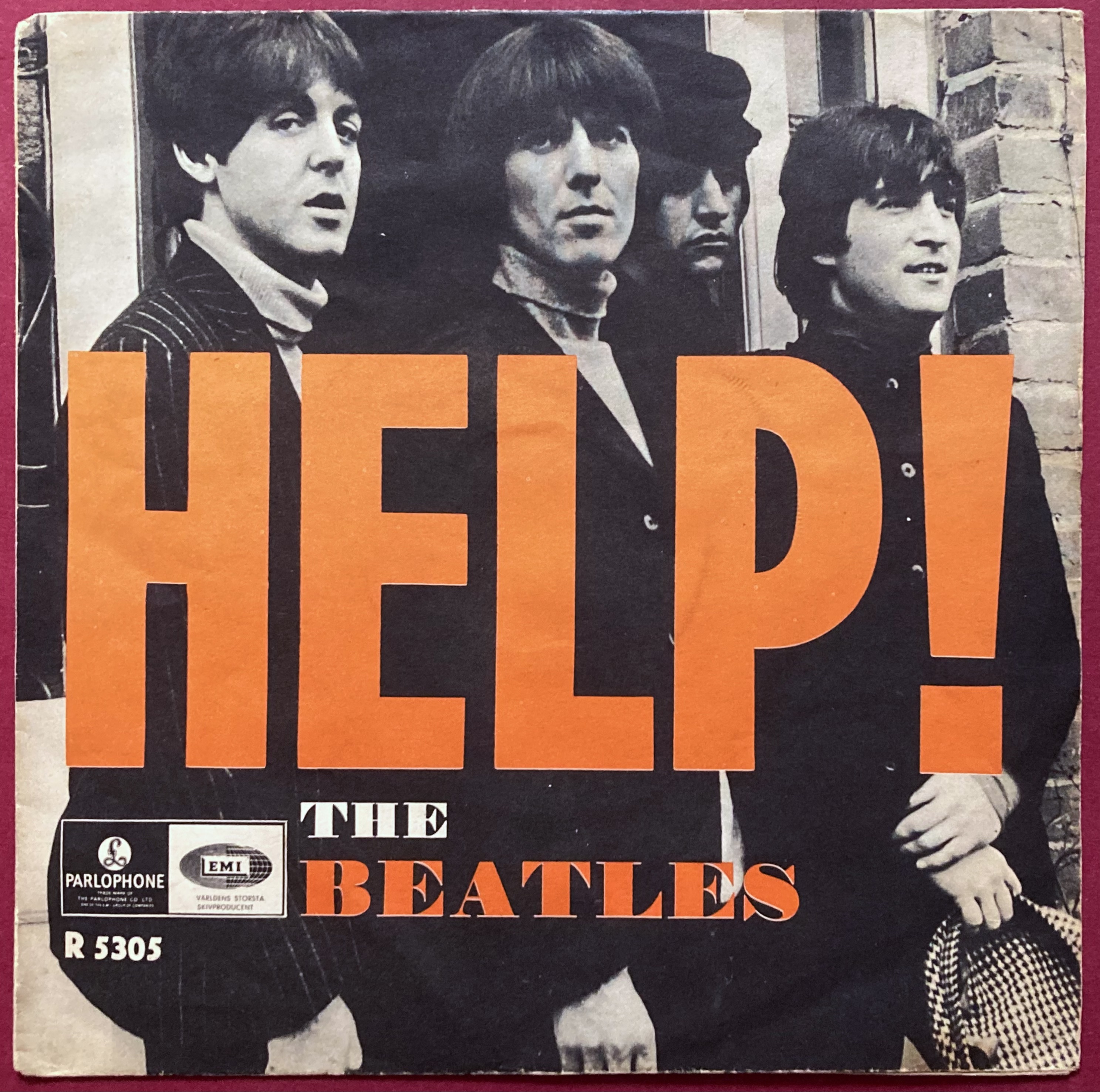 BEATLES - Help! 7" Swe PS 1965