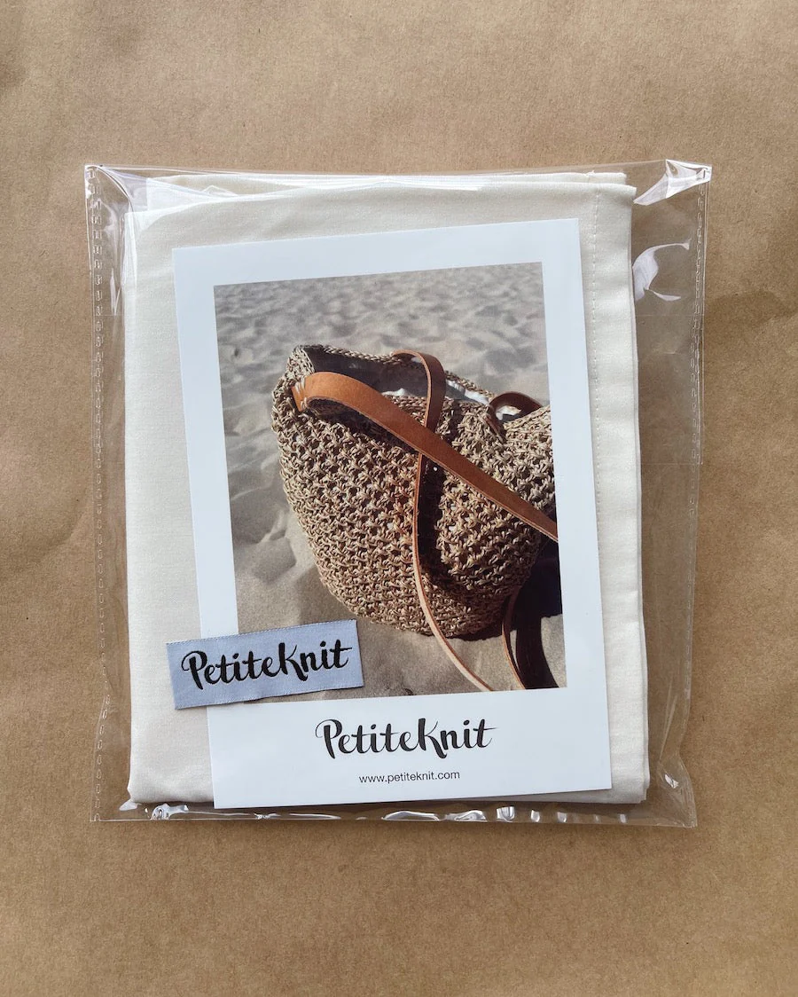 Foder till French market bag PetiteKnit