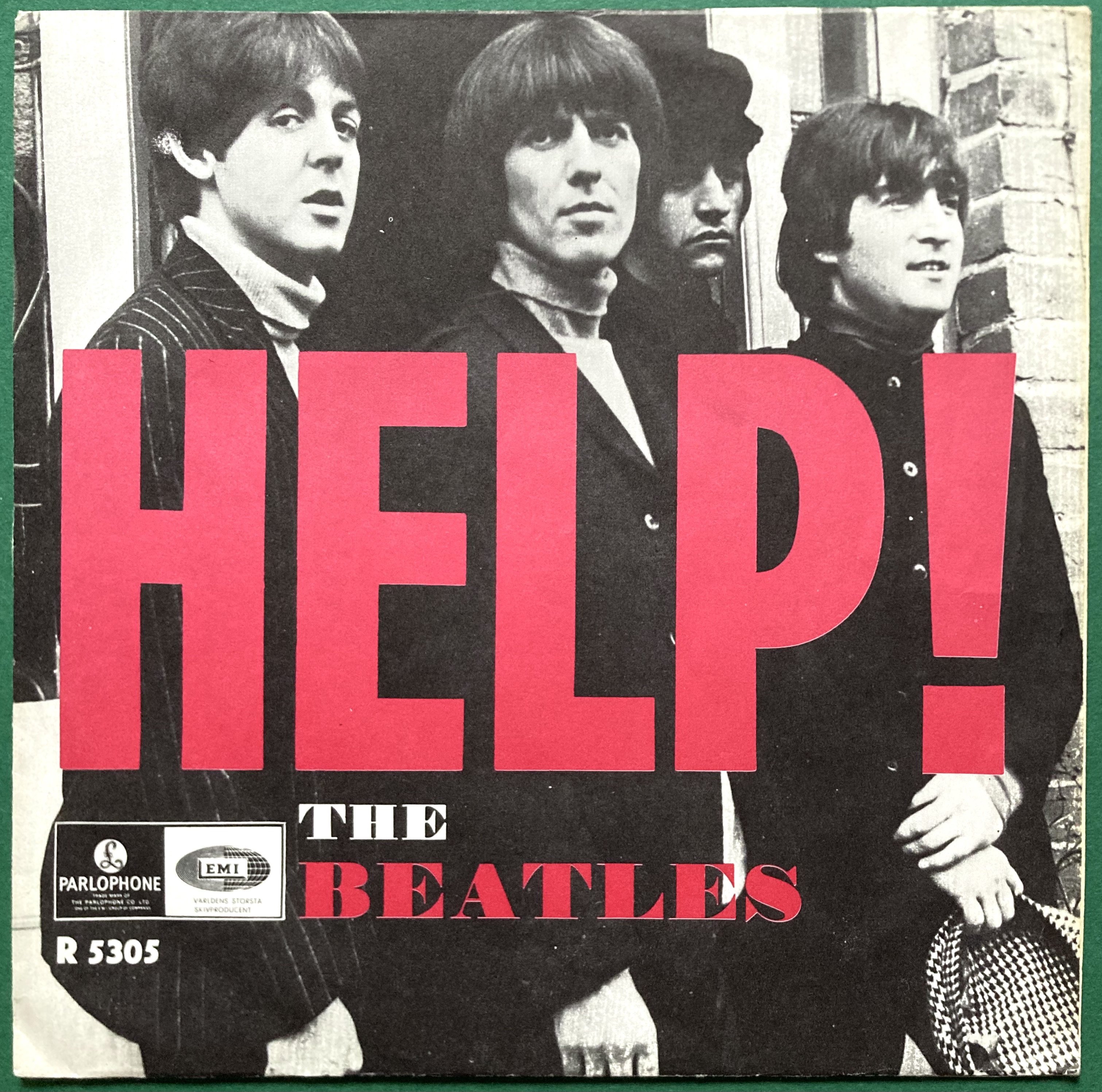 BEATLES - Help! 7" RÖD Swe PS 1965