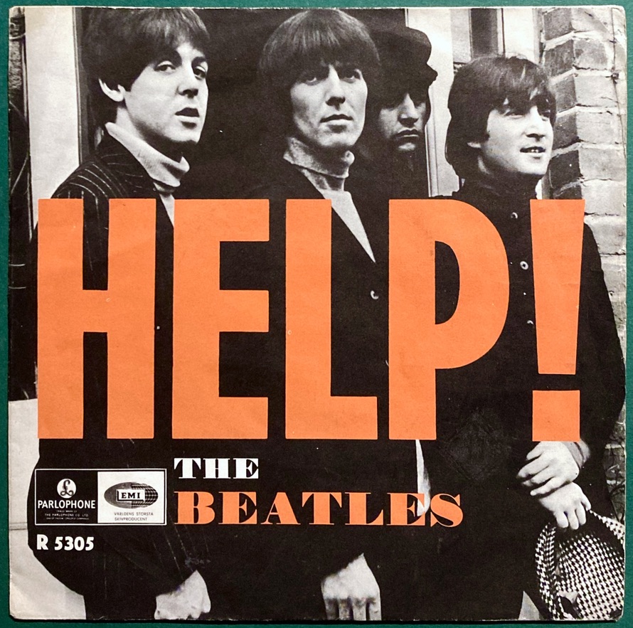 BEATLES - Help! 7" English credits Swe PS 1965
