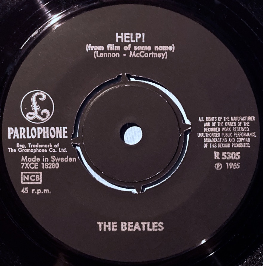 BEATLES - Help! 7" English credits Swe PS 1965 - 3