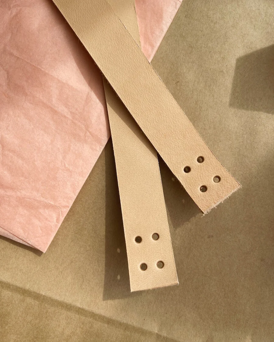 Läderrem till French market bag, PetiteKnit