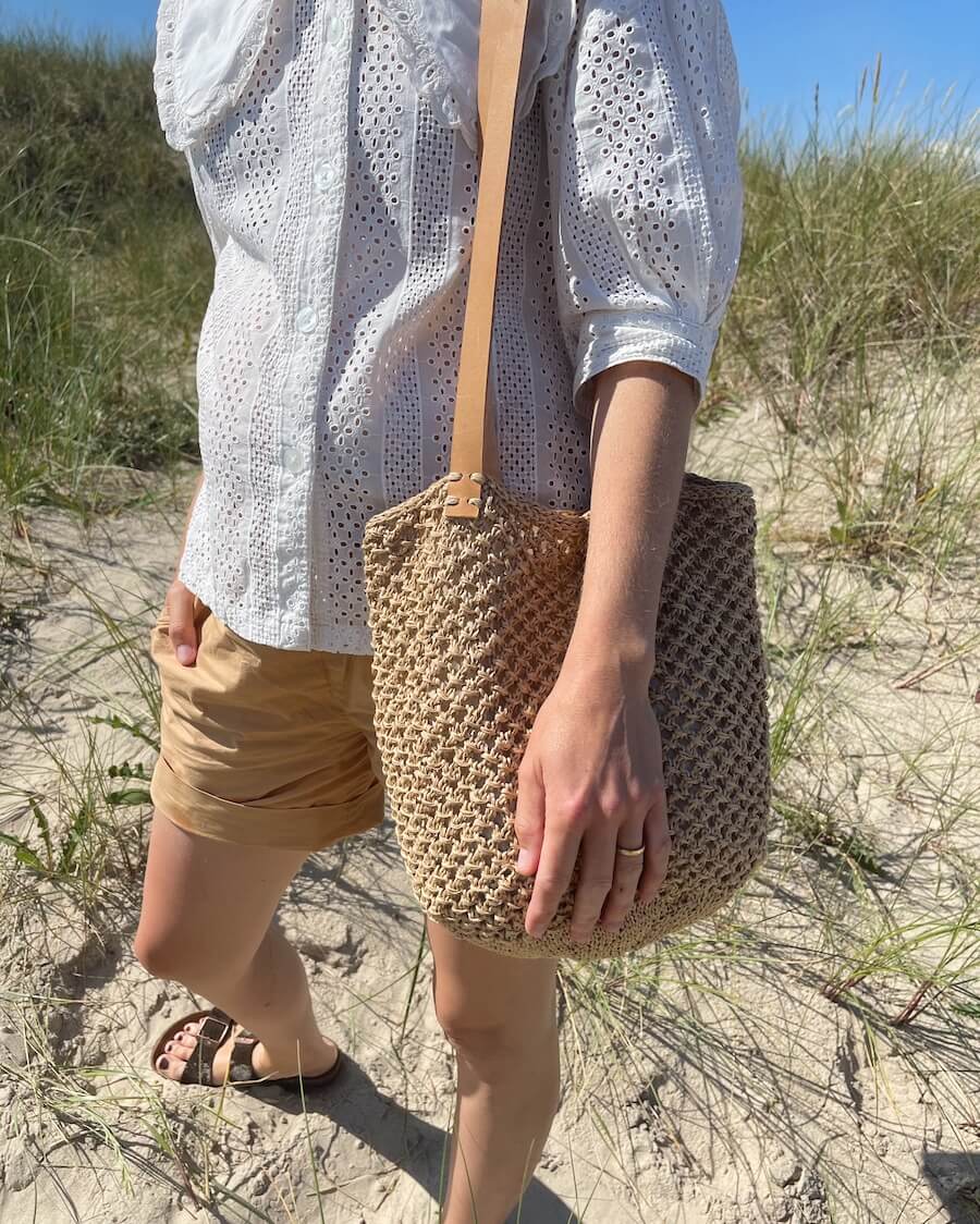 Läderrem till French market bag, PetiteKnit - 2