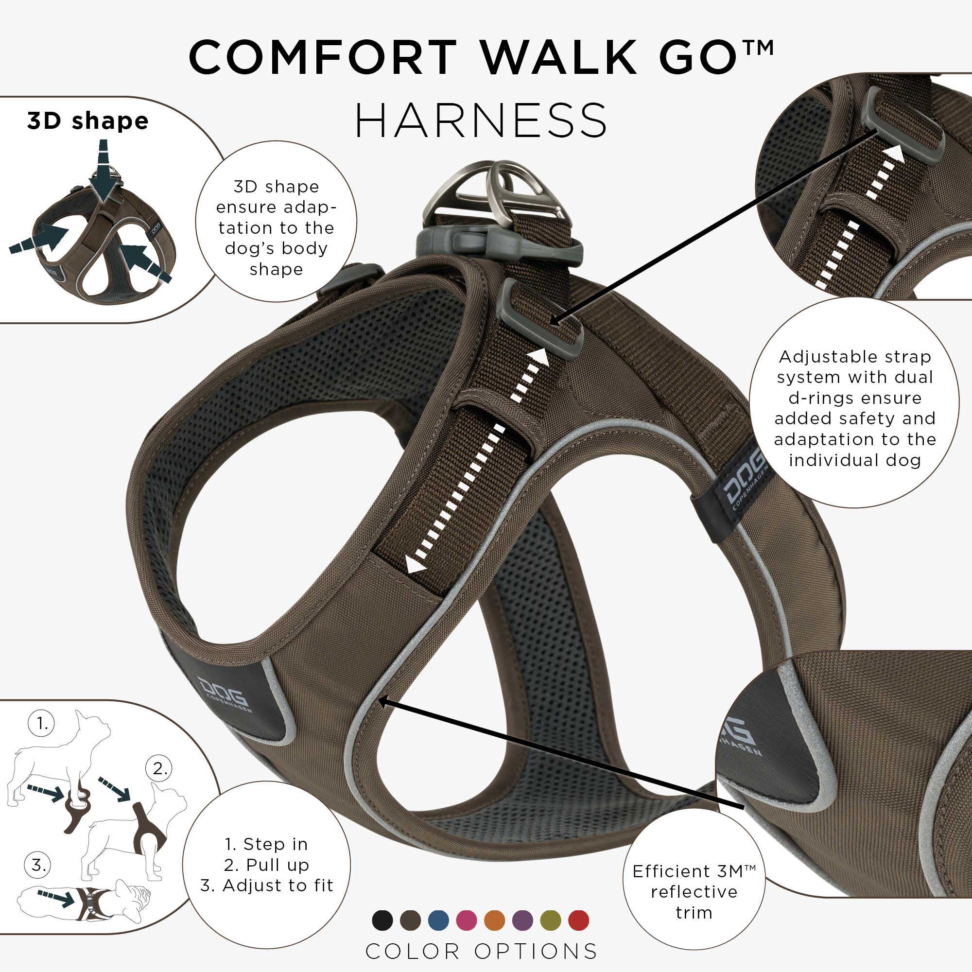 Dog Copenhagen Comfort Walk Go Harness - Mocca