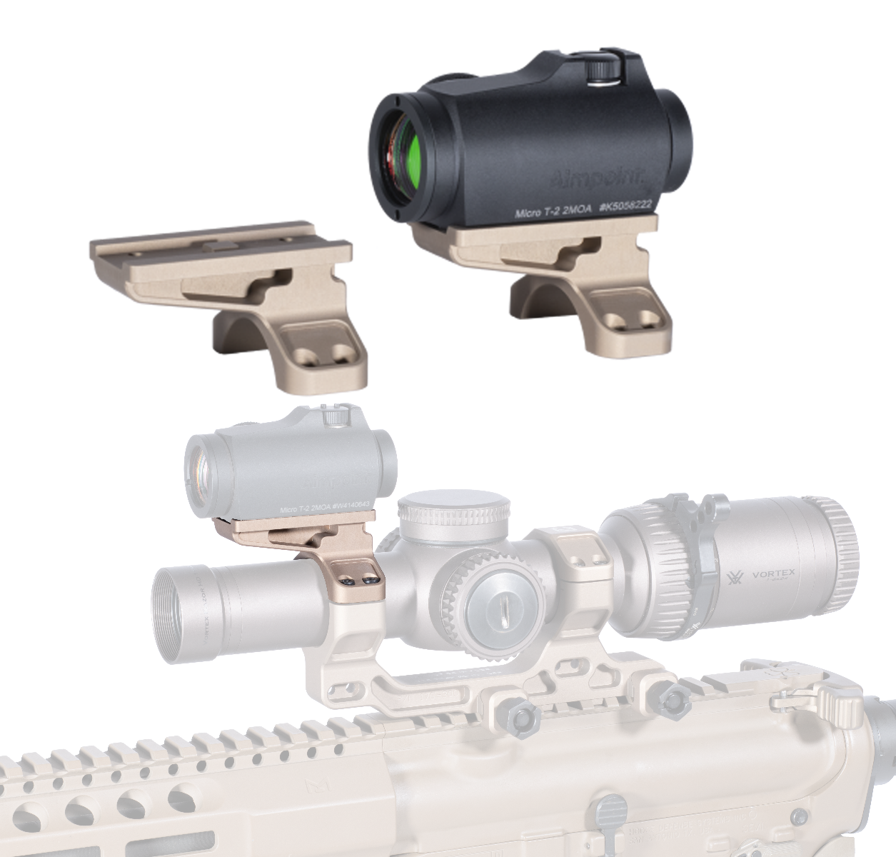 Badger ordnance CONDITION ONE 12 O'CLOCK TOP OPTICAL PLATE-AIMPOINT MICRO 30mm - 3