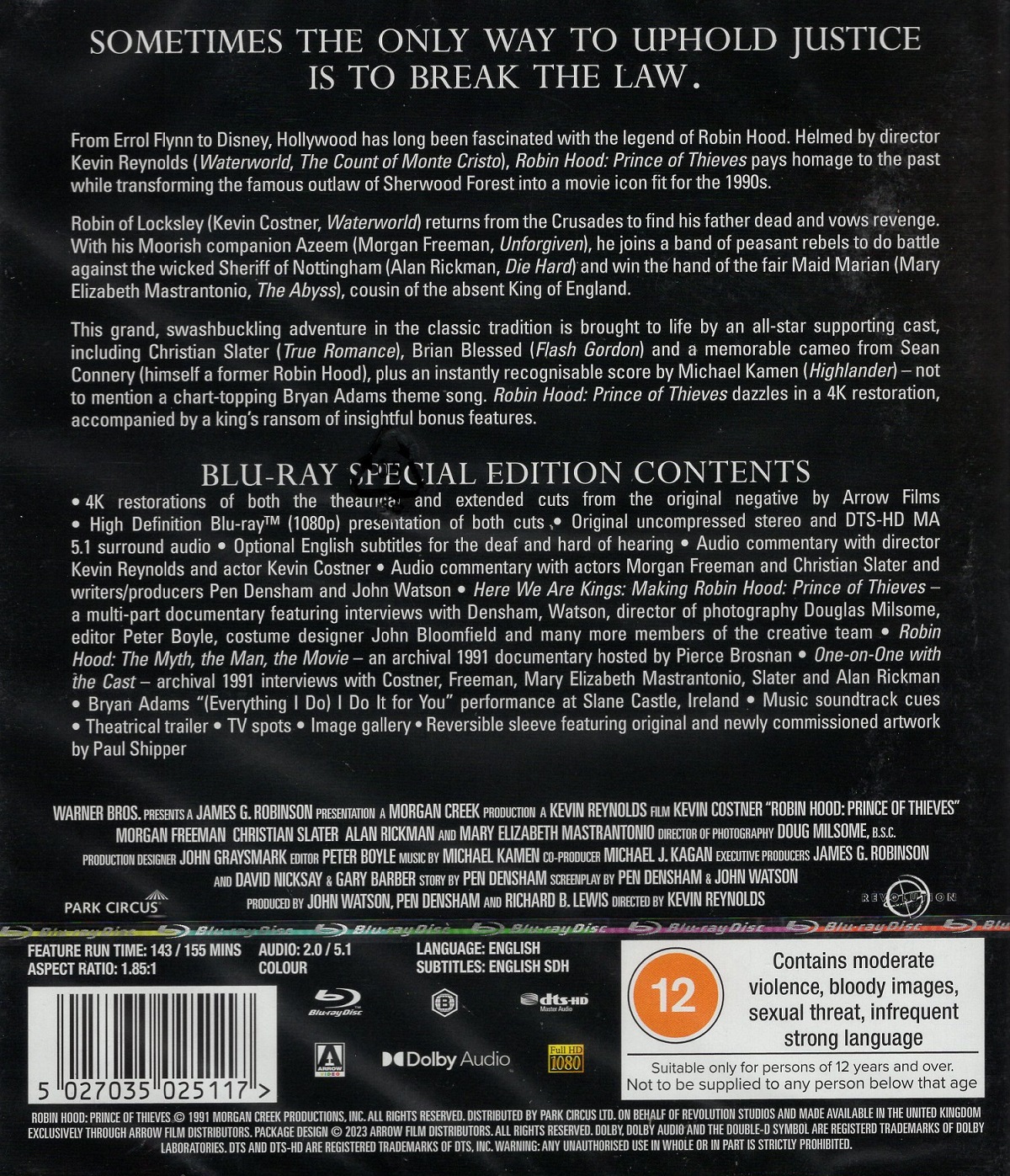 Robin Hood - Prince of Thieves (ej svensk text) (Blu-ray) - 2