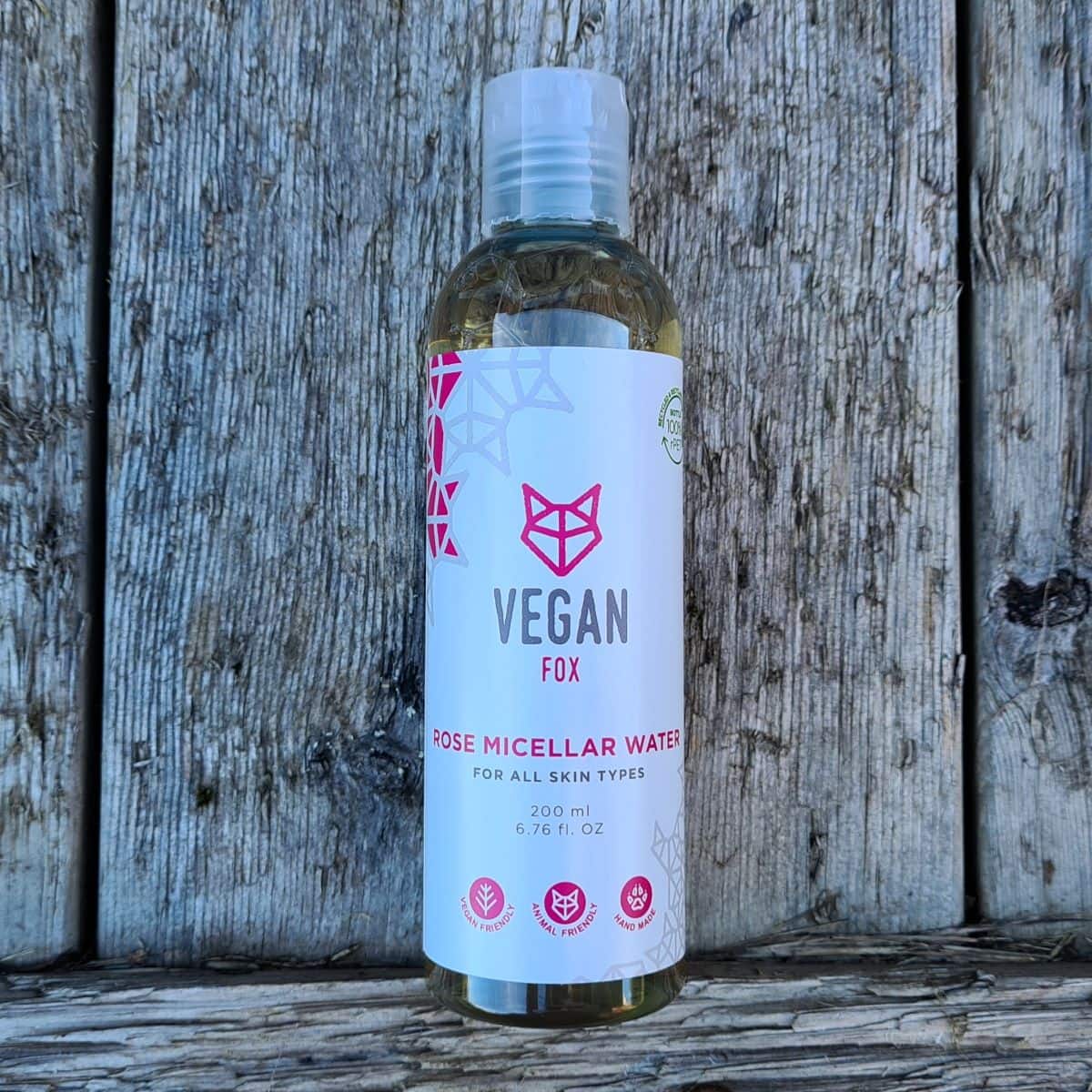 Vegan Fox Micellärvatten Rose – Rengöring med rosenvatten - 2