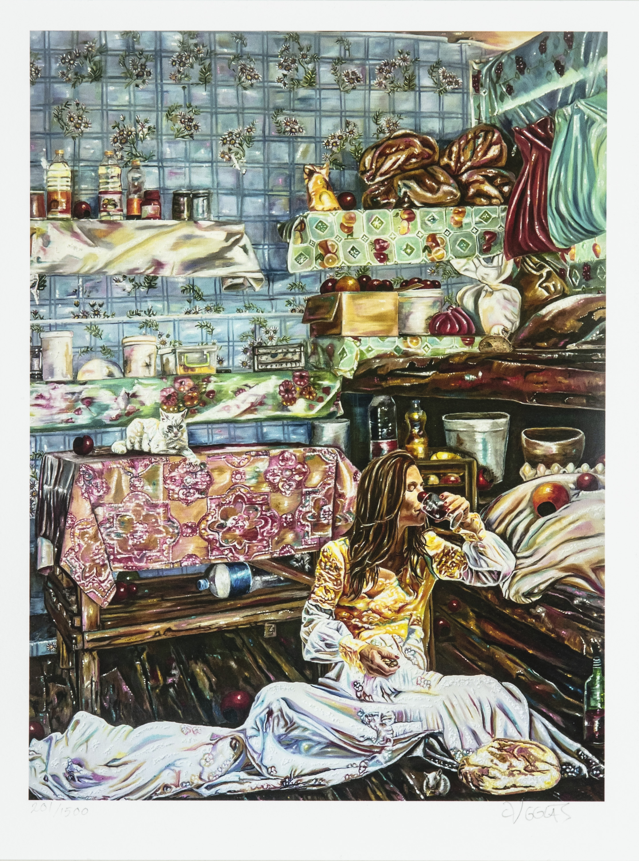 Hardcover Book "Paintings and Thoughts" - Luxury edition, with signed Giclée "Skåpmat/Skafferiet III" - 3