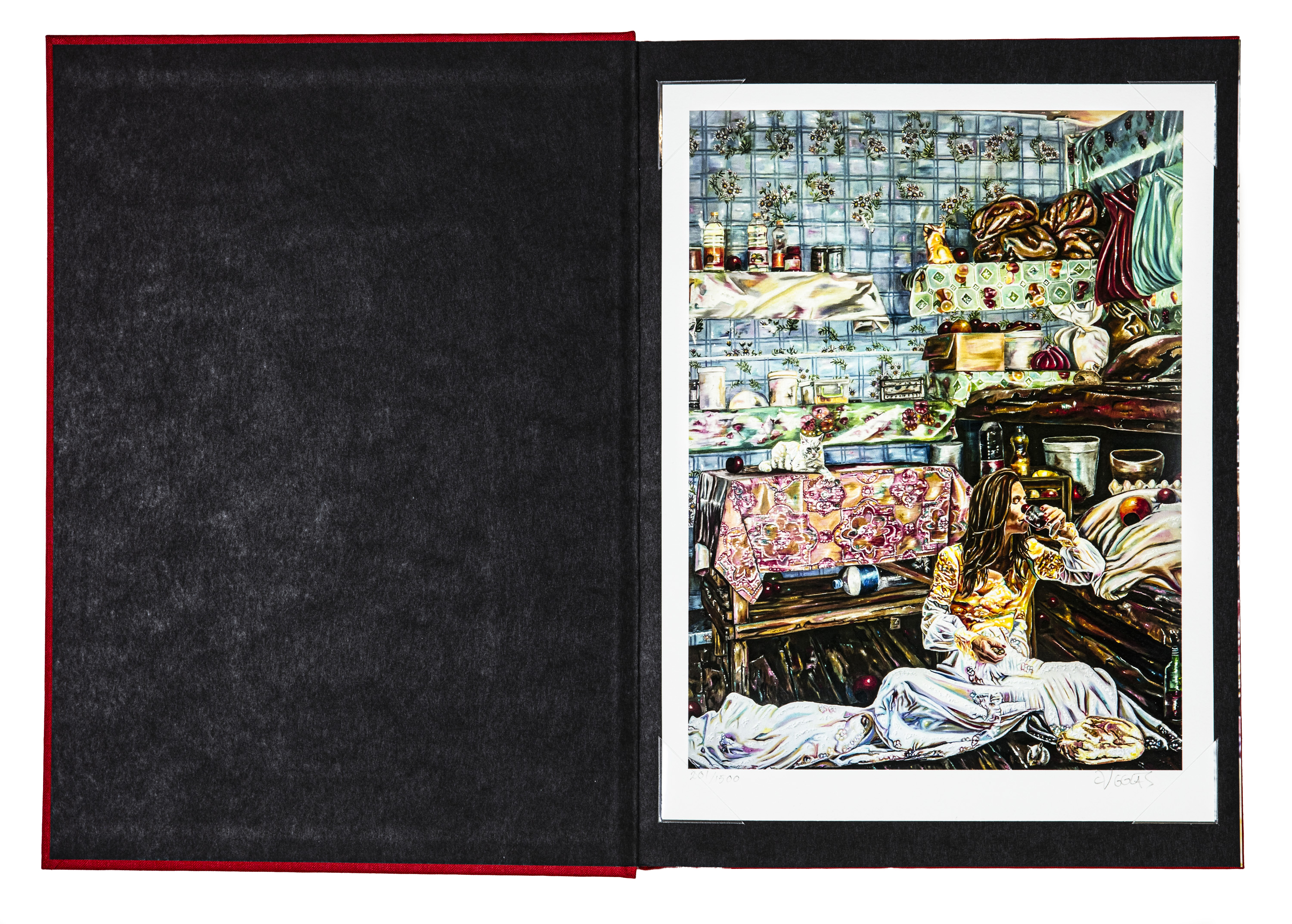 Hardcover Book "Paintings and Thoughts" - Luxury edition, with signed Giclée "Skåpmat/Skafferiet III" - 4