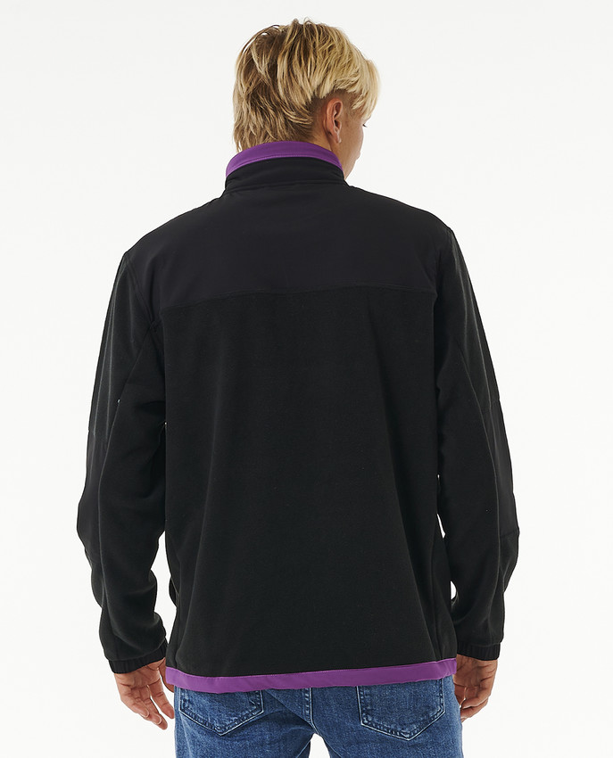 Rip Curl Anti Series Quality Surf Products 1/4 Zip Crew Fleece Black - 3