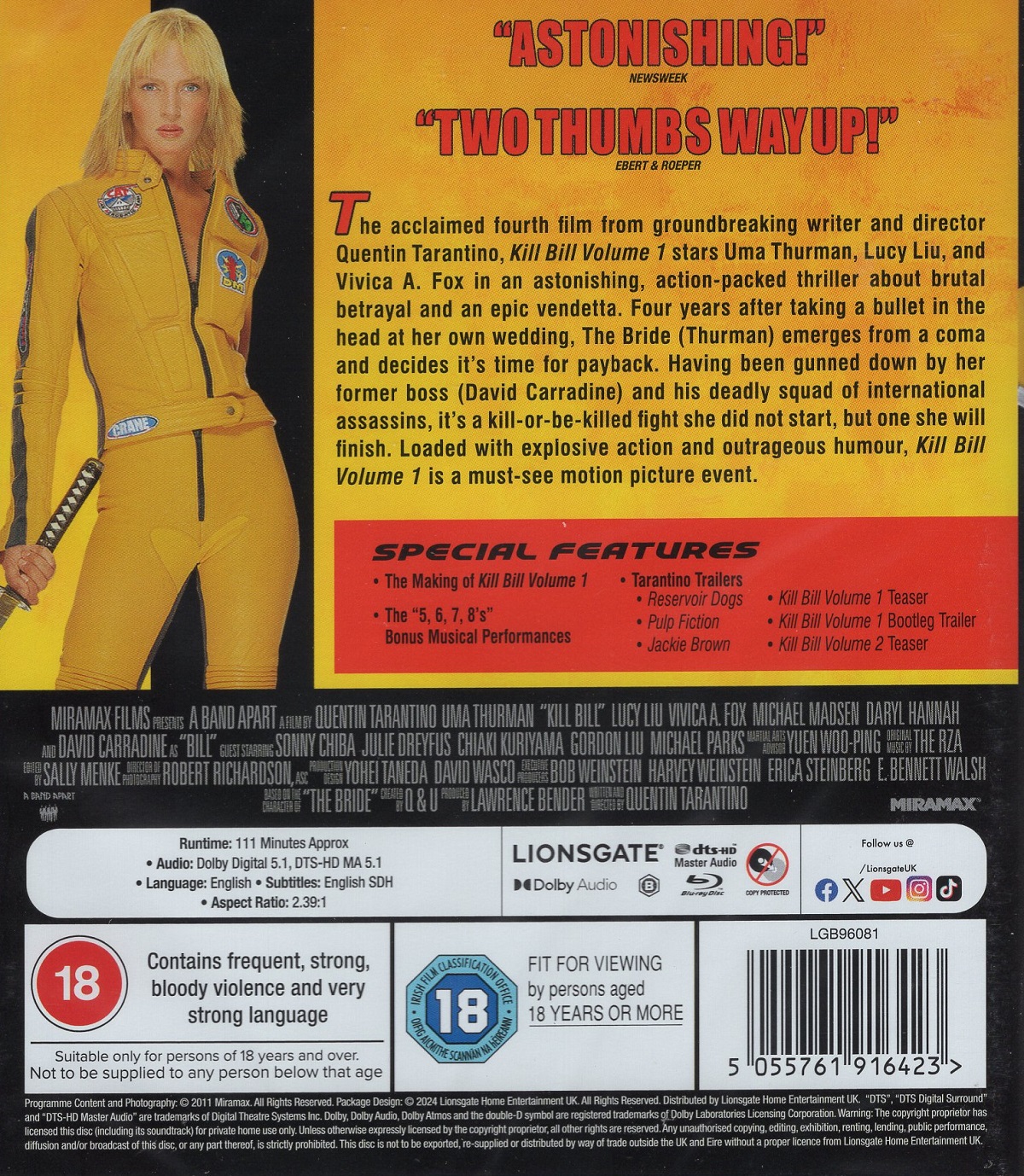 Kill Bill - Volym 1 (ej svensk text) (Blu-ray) - 2