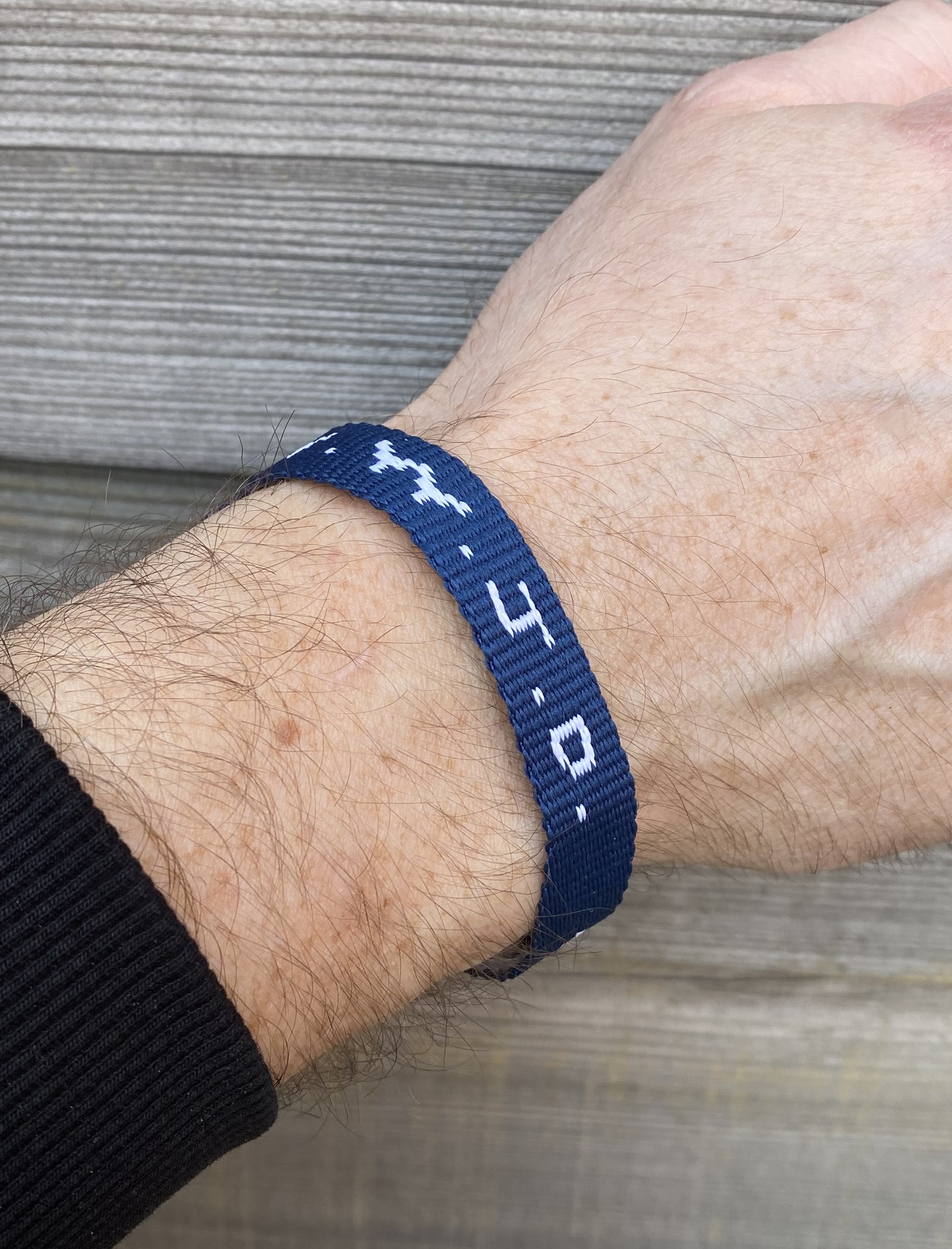 Armband - WWJD - blått