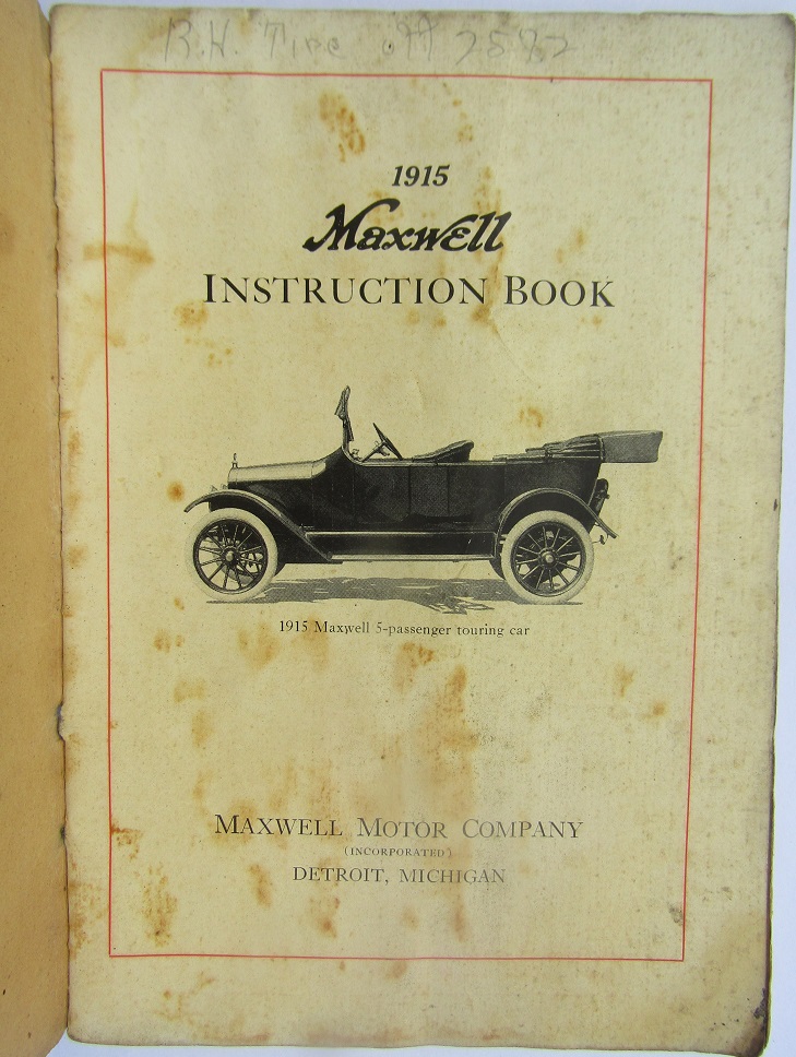 1915 Maxwell Instruction Book - 2