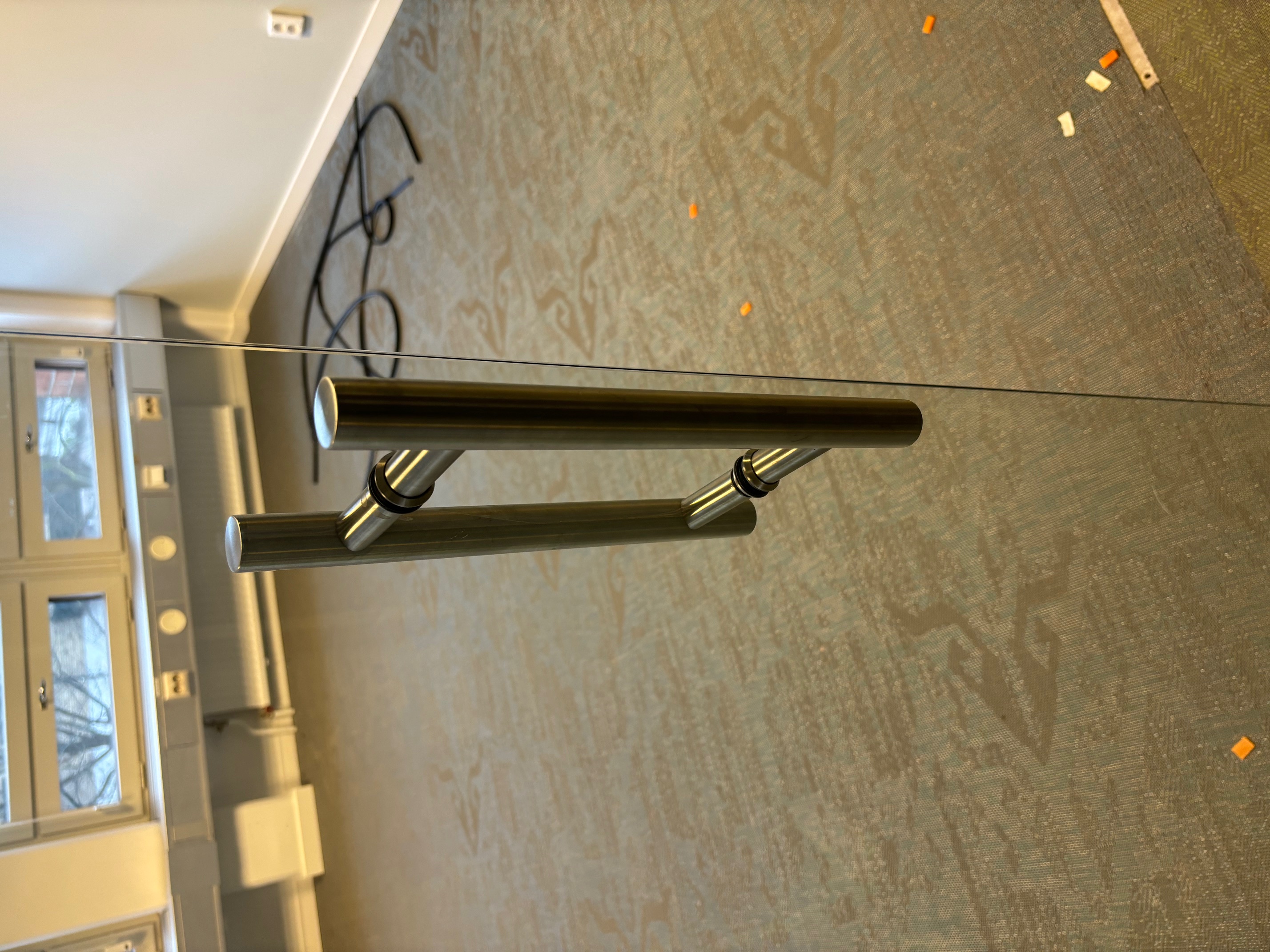 Glasparti med skjutdörr 10mm, 241x253cm - 4