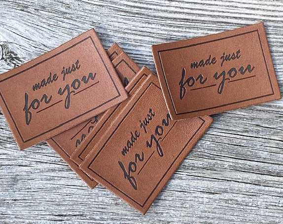 Letherlabel brown Made just for you - 2