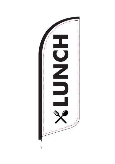 Beachflagga Lunch