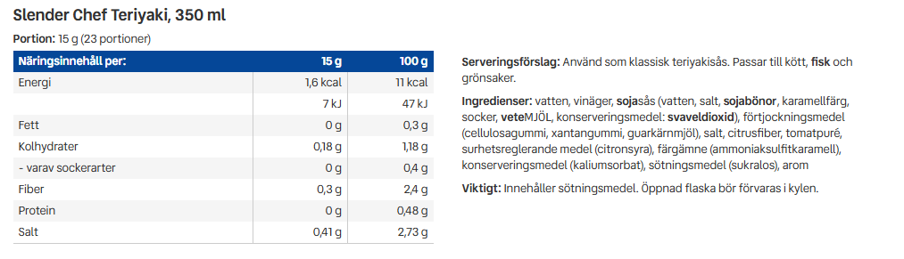 Slender Chef såser - 28