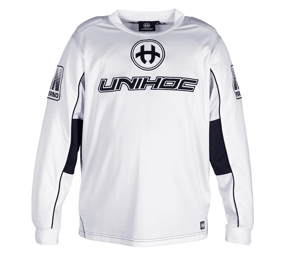 Unihoc Inferno Goalie Jersey all white