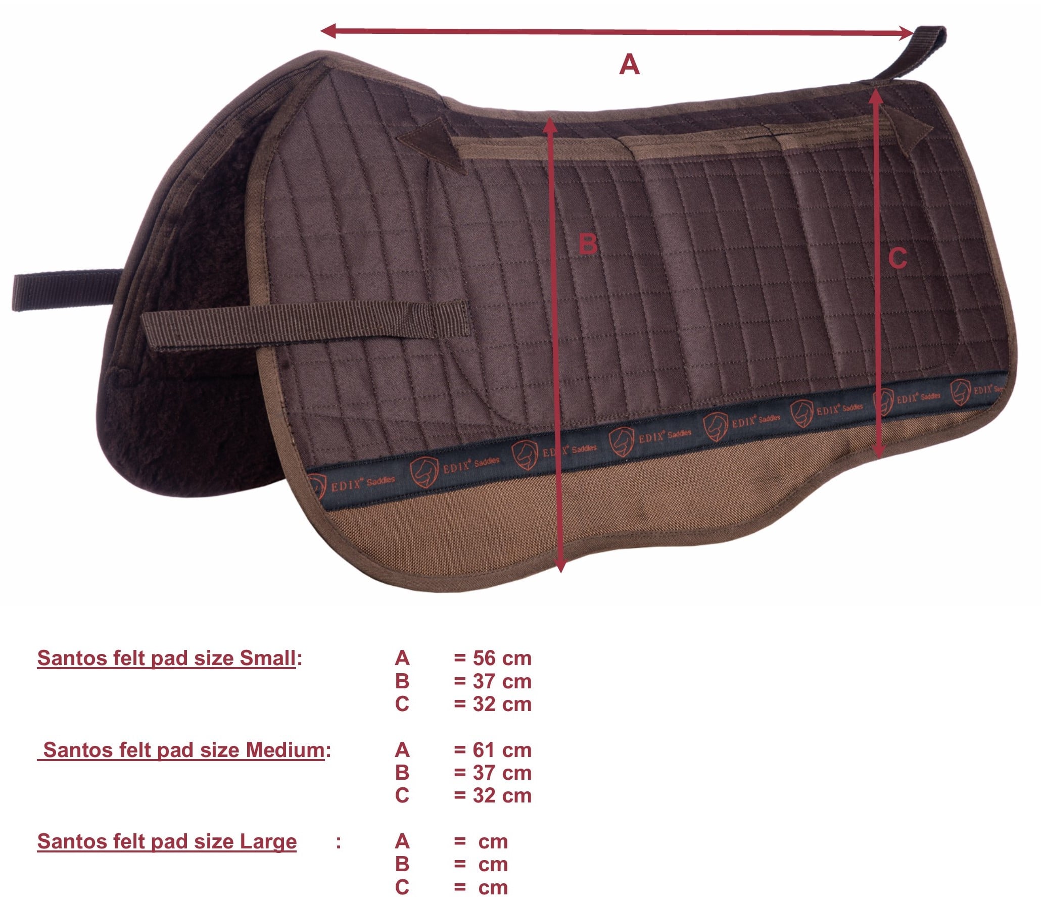 EDIX® Westernpad Santos (incl. 8 inserts) - 2