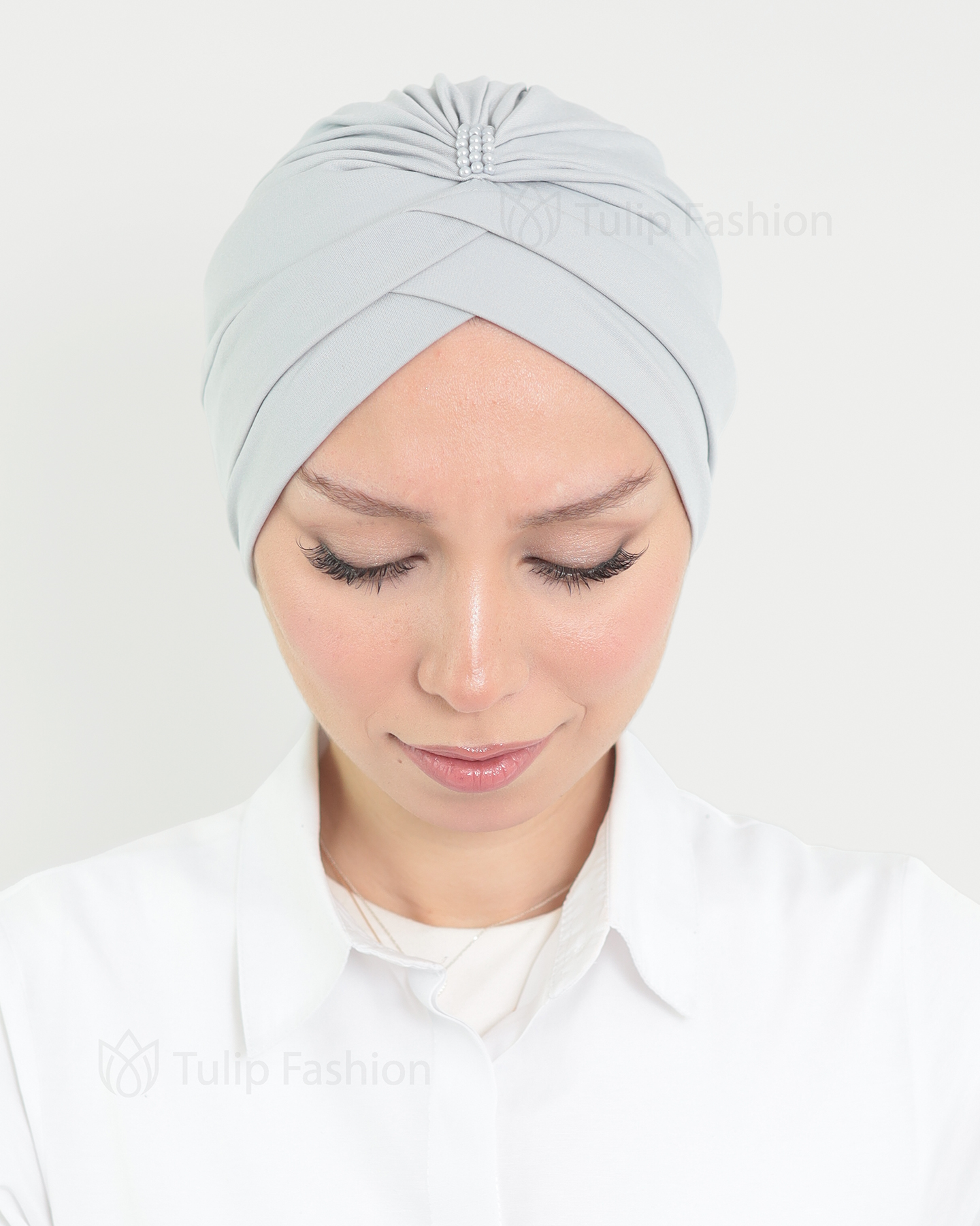 Turban - Nevaeh - Ljusgrå - 2