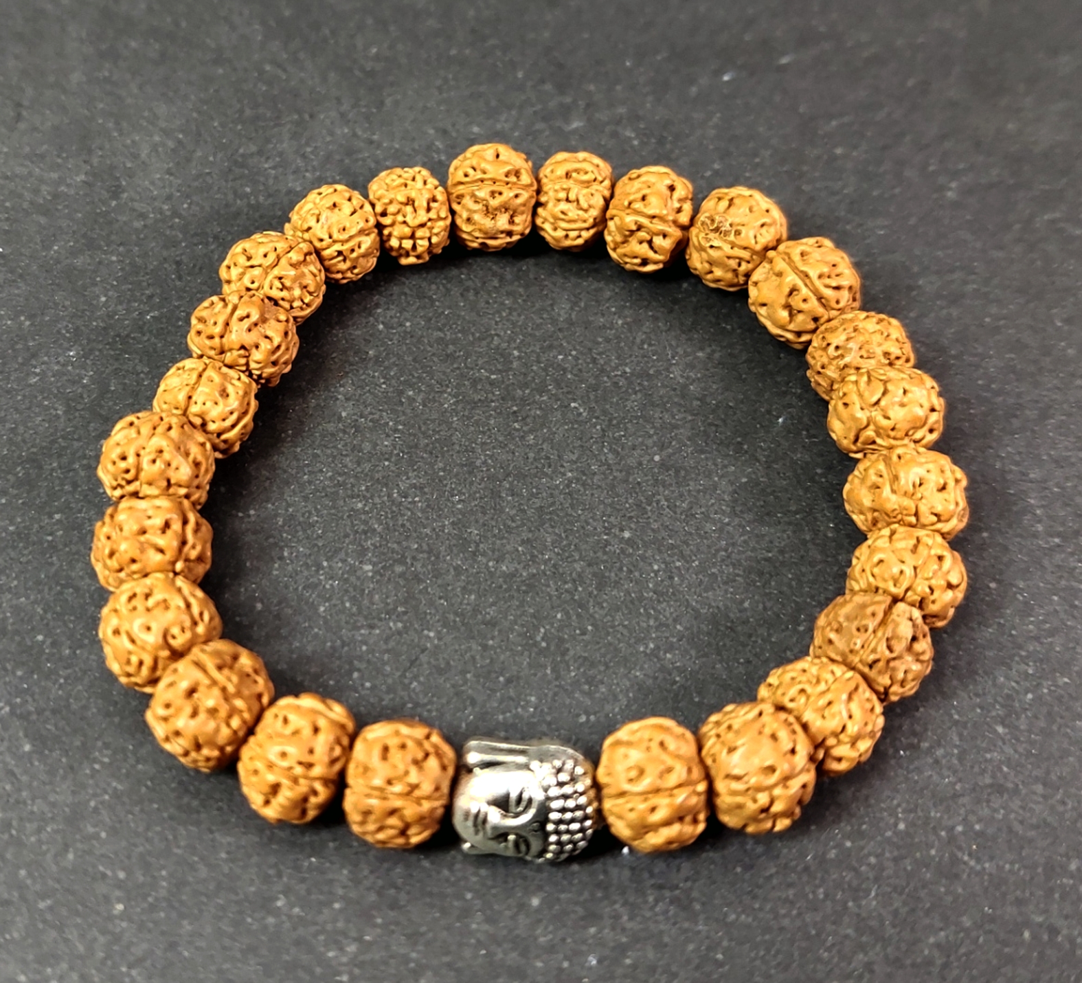 Rudrakshafrön Armband med Buddha