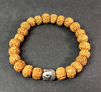 Rudrakshafrön Armband med Buddha
