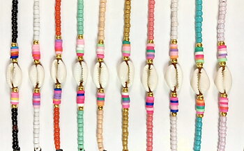 Vänskaps / Kompis Armband med Vit snäcka - Fair trade produkt.