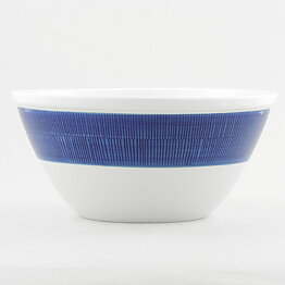 Hertha Bengtsson (Koka Blå 1953) Rounded Bowl with Blue Decor 21 cm