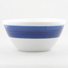 Hertha Bengtsson (Koka Blå 1953) Rounded Bowl with Blue Decor 23 cm