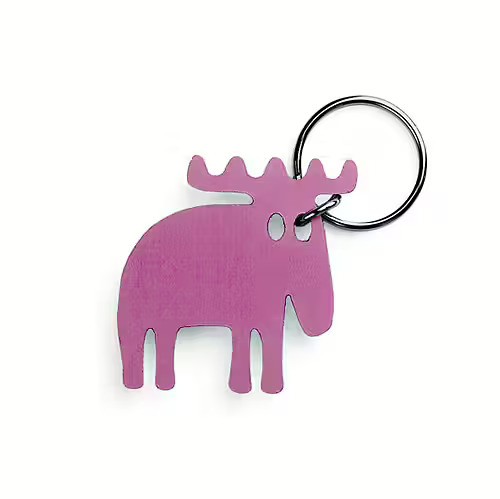 Nyckelring Älg, rosa