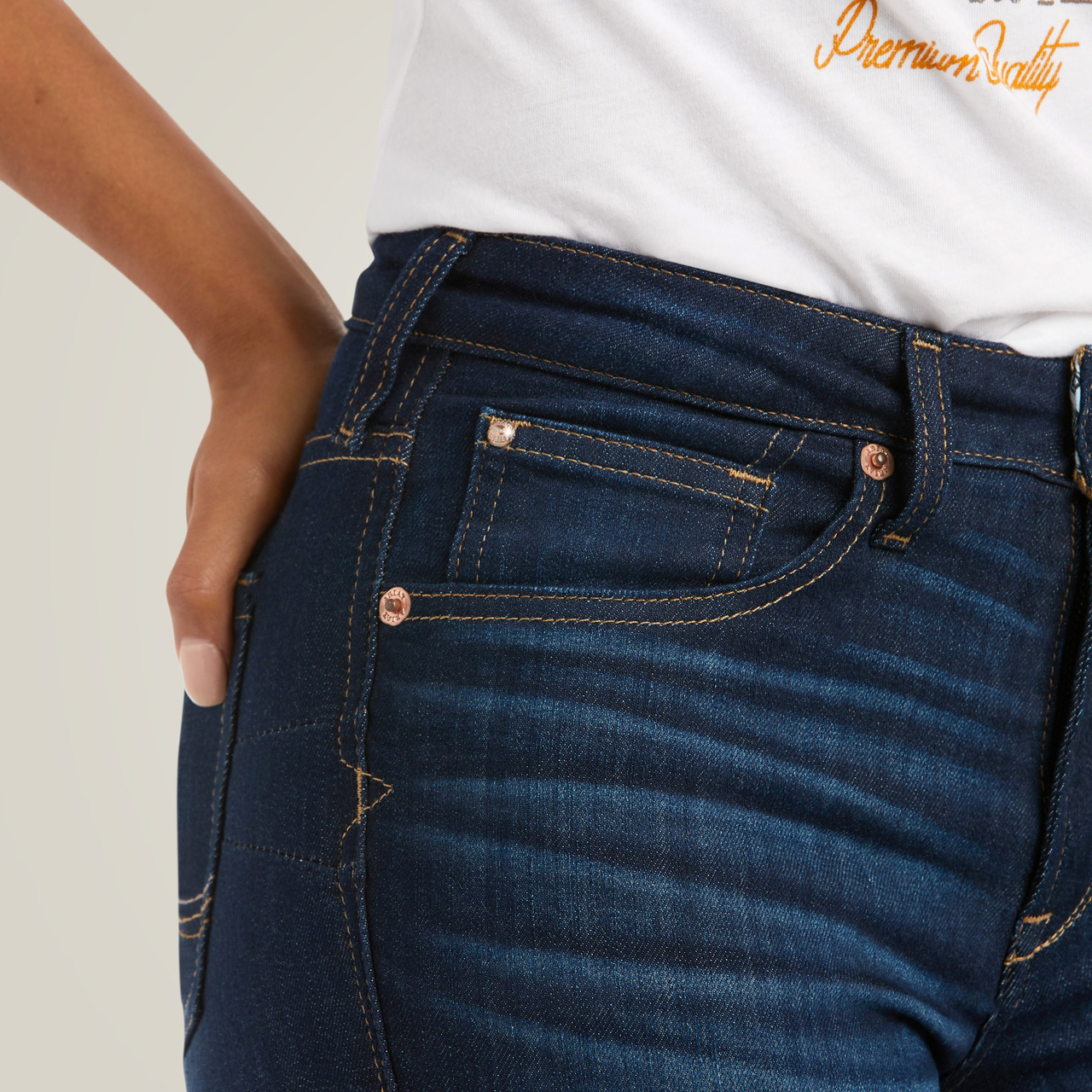 ARIAT R.E.A.L. HIGH RISE BALLARY BOOT CUT JEANS   - 5