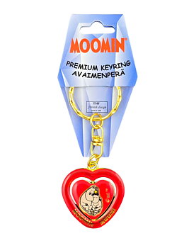 Mumin Nyckelring - Mumintrollet & Snorkfröken - Rött Hjärta