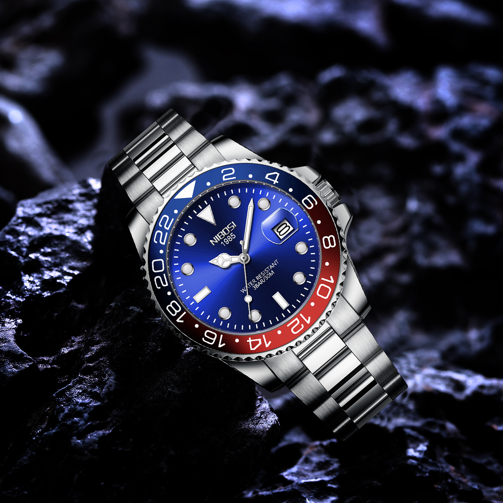 Nibosi Yachtster Silver Blue Red - 6