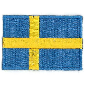 Badge embroidered Sweden flag