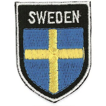 Badge embroidered Sweden shield