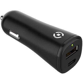 Planet Billaddare USB-A + USB-C 32W av 100% återvunnen plast Svart
