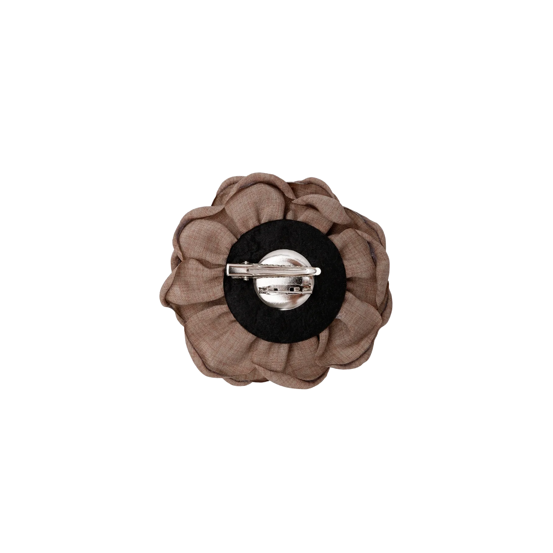 Vila big Flower - 2-in-1- brooch/pin - taupe - 4