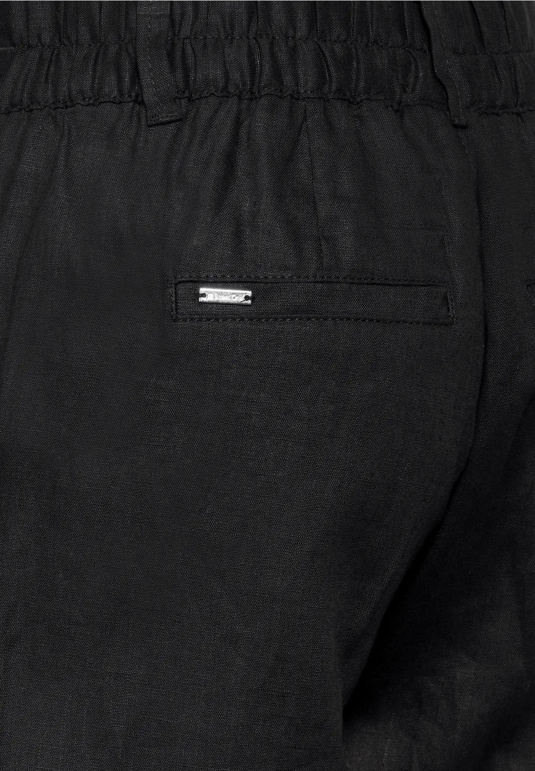 Linen Straight Leg - Black - Street One - 5