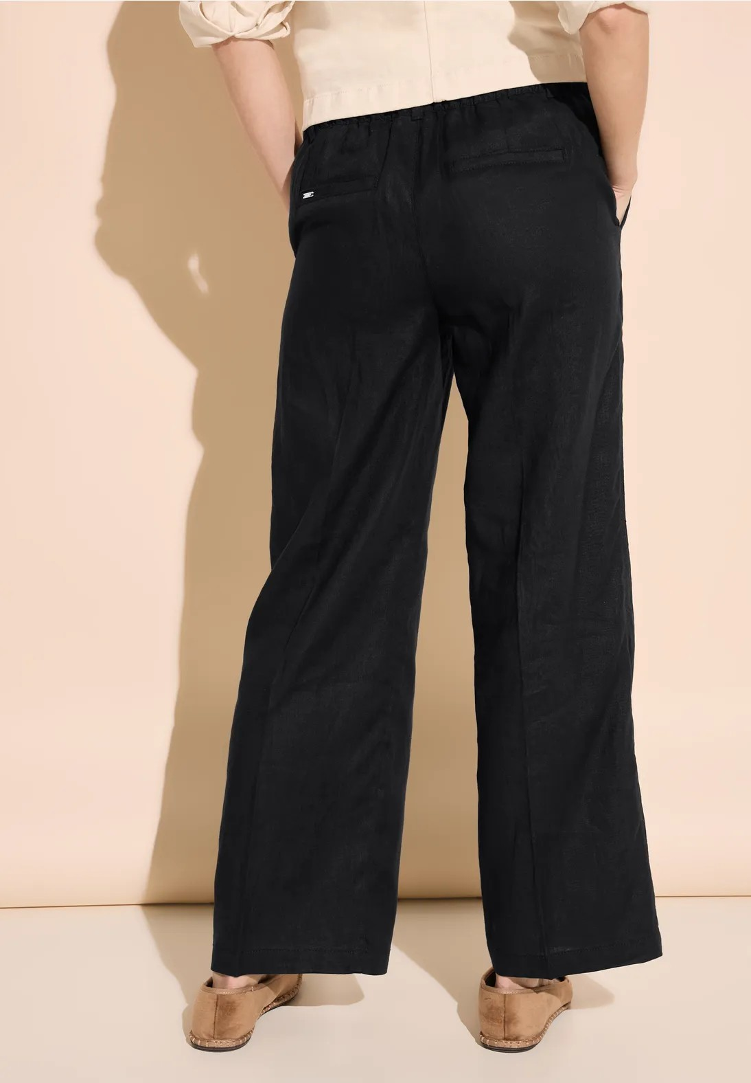 Linen Straight Leg - Black - Street One
